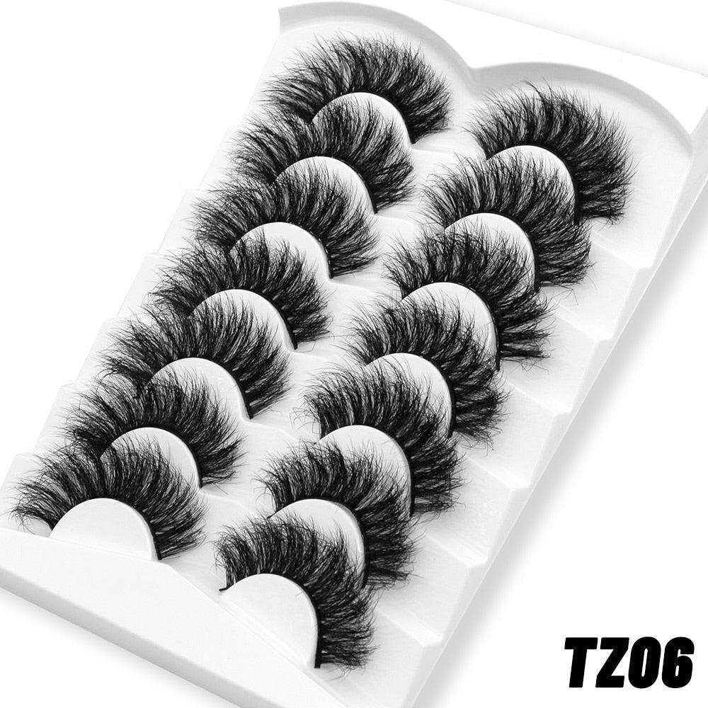 Lashes 5/7 Pairs Eyelashes Faux Mink Eyelashes Long Lasting Fluffy Mink Lashes Dramatic Volume lashes Extension Thick Long