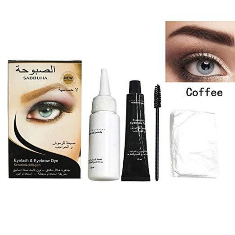 Oklulu 15 Minute Fast Tint Easy Dye Eyebrow Gel Waterproof Natural Eyelashes Dye Tint Gel Eyelash Brown Cream Eye Makeup TSLM2