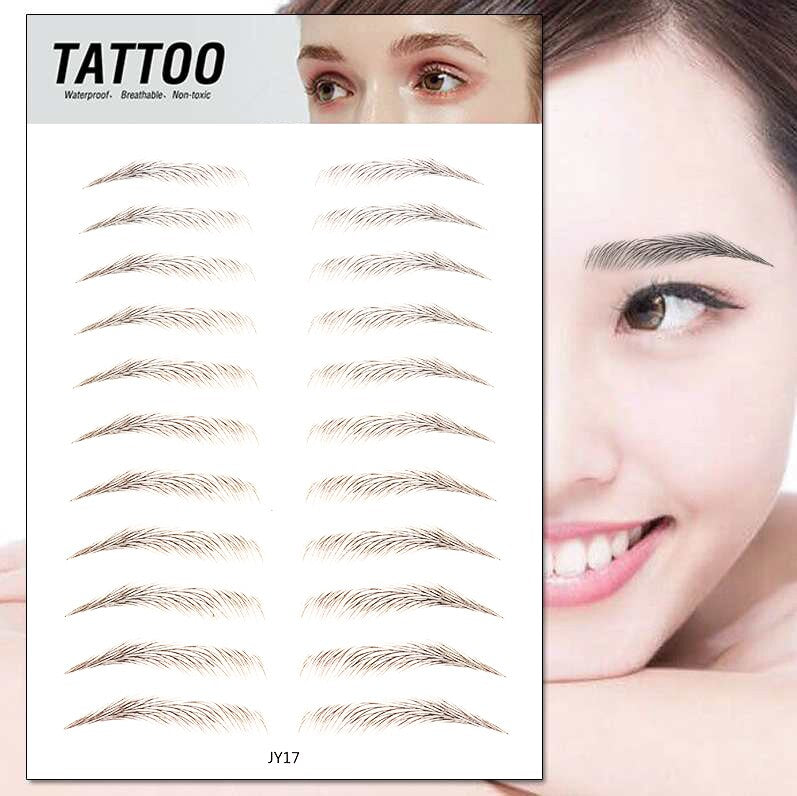 6D Eyebrow Sticker Bionic Brow Semi-Permanent Water Transfer Waterproof Tattoo Eyebrow Embroidery Eyebrow Sticker