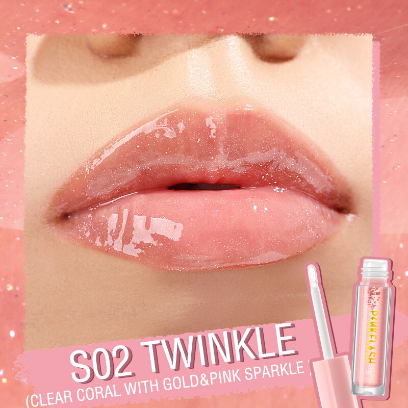 Shine and Shimmer Plumping Lip Gloss Natural Moisturizer Long-lasting Plumping Lips Balm Lip Care Makeup Cosmetics