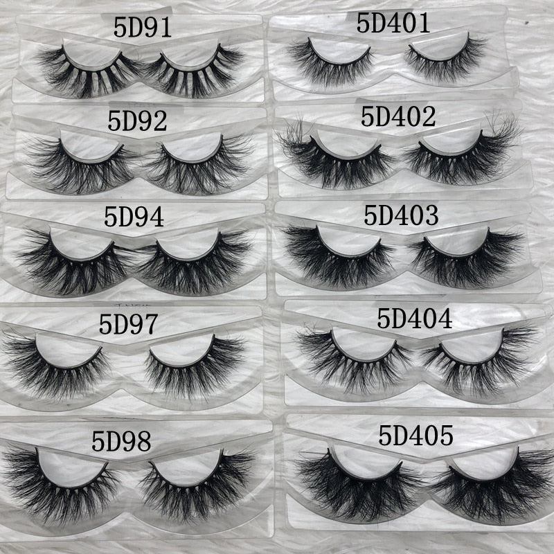 50 pairs/pack 3D Mink Lashes No packaging Full Strip Lashes Mink False Eyelashes custom box Makeup eyelashes