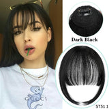 Shangzi Clip In Blunt Bangs Bang Hair Extension Synthetic Wig Fake Fringe Natural Hair Bangs Black L Brown Accessories Fake Hair