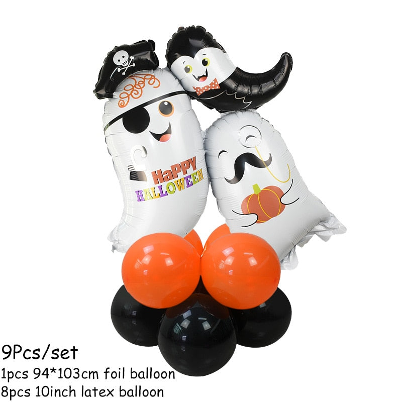 Halloween Pumpkin Ghost Balloons Decorations Spider Foil Balloons Inflatable Toys Bat Globos Halloween Party Supplies Kids Toys