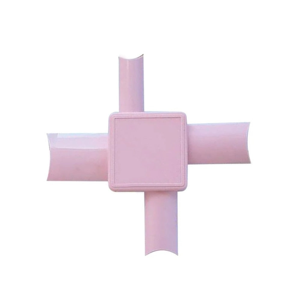French Nail Applicator Simple Reusable Compact Easy To Apply And Clean Pink ABS For Nail Polish Nail Art Manicure Tools
