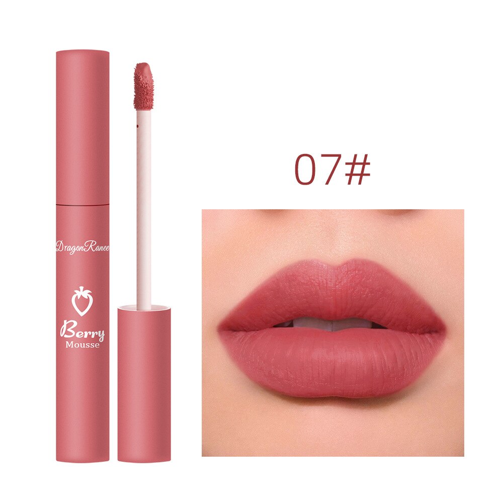 Matte Velvet Lipgloss 12 Colors Waterproof Lasting Non Sticky Cup Lip Glaze Non-fading Sexy Liquid Lipstick Women Lips Makeup