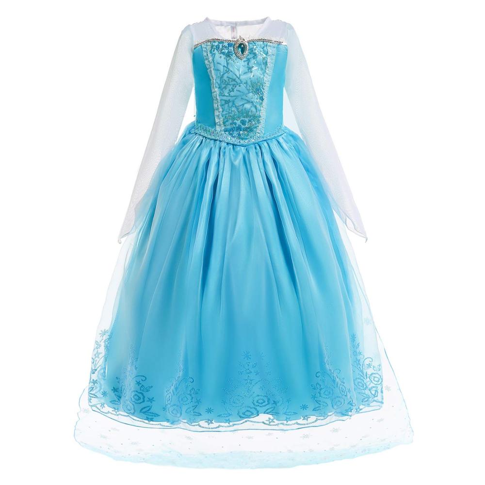 Girls Christmas Costume Kids Rapunzel Elsa Anna Unicorn Belle Cinderella Dress Child Birthday Princess Party Costume