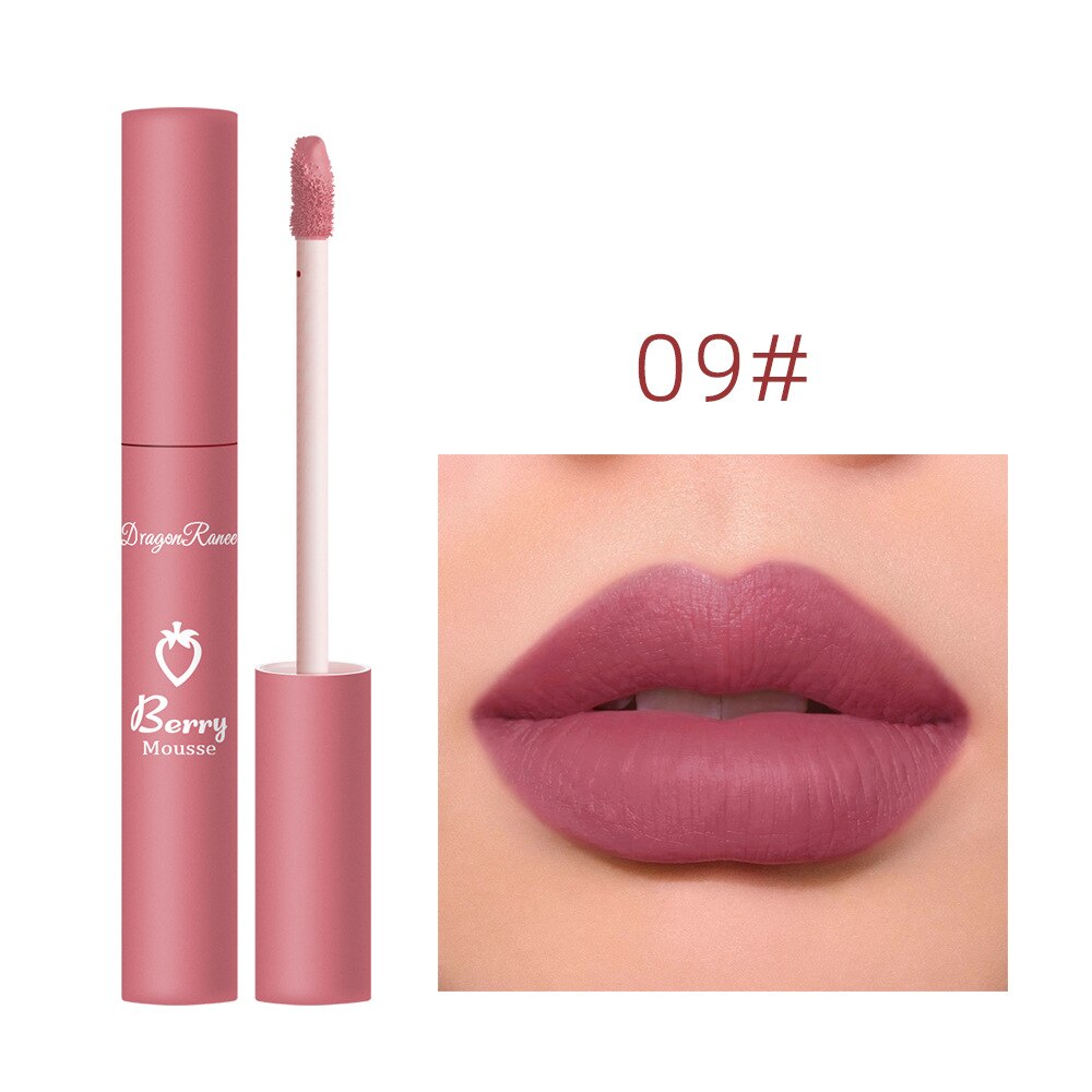 Matte Velvet Lipgloss 12 Colors Waterproof Lasting Non Sticky Cup Lip Glaze Non-fading Sexy Liquid Lipstick Women Lips Makeup