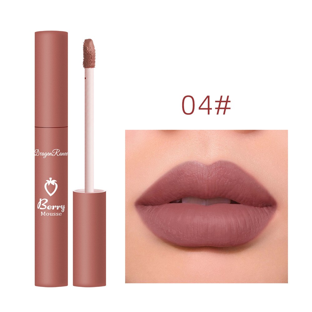 Matte Velvet Lipgloss 12 Colors Waterproof Lasting Non Sticky Cup Lip Glaze Non-fading Sexy Liquid Lipstick Women Lips Makeup