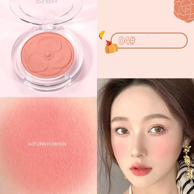 Pretty Flower Blusher Powder Face Makeup Cheek Blusher Minerals Palette Natural Soft Touch Long Lasting Waterproof Cosmetics