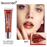 Ibcccndc 7 Colors Natural Long-lasting Moisturizing Transparent Tube Jelly Lip Gloss Waterproof  Plump Volume Shiny TSLM1