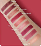 Matte Shimmer Wine Eye Shadow Palette 9 Color Glitter Metallic Pigmented Pearlescent Rose Pink Eye Shadow Pallete Makeup Palette
