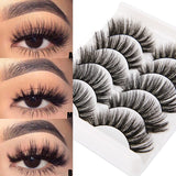 5 Pairs False Eyelashes Imitation Mink Hair Handmade Fluffy Wispy Natural Long Lashes No cruelty Eye Lash Extension Makeup Tools