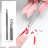 Stainless Steel Nail Polish Remover UV Gel Remover Pusher Dead Skin Removing Stick Rod Manicure Peeler Scraper Nails Tools
