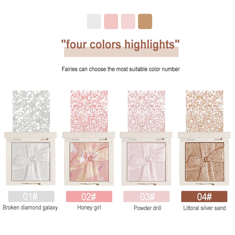 NOVO 5 Colors highlighter Shimmer Tone Repair Highlight makeup Facial Bronzers Palette 3D Illuminator Contour Powder cosmetics