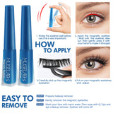 MUSELASH 5 Pairs 3d Magnetic Eyelashes With Eyeliner Kit Reusable False Eyelashes Natural Look Magnetic Lashes