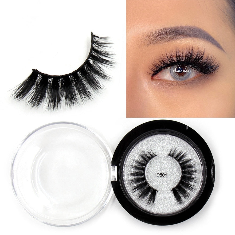 Makeup Eyelashes 3D Mink Lashes Thick HandMade Fluffy Lashes Cruelty Free Volume Wispy Soft Lash Reusable False Eyelash