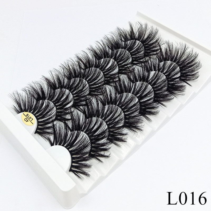 3/5/8 Pairs 3D Mink Lashes 25mm Dramatic Volume Eyelashes Mink Natural Long Silk Eyelashes Beauty Makeup Eyelash Extension Tool