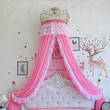 Princess Lace Bed Valance Curtain Bedside Mosquito Net Home Bedroom Decoration Baby Kids Dome Tent Wedding Room Canopy Bedcover