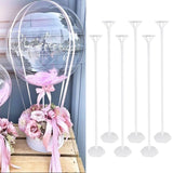 6pcs Balloon Stand Base Balloon Holder Column Support for Adult Kids Birthday Party Wedding Table Decoration Baby Shower Favors