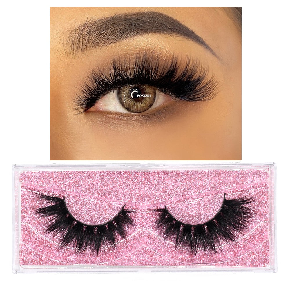 Mink Lashes Eyelashes Fluffy Natural Soft Cross False Eyelashes Eyelash Extension Volume 3D Mink Lashes Eyelashes Makeup