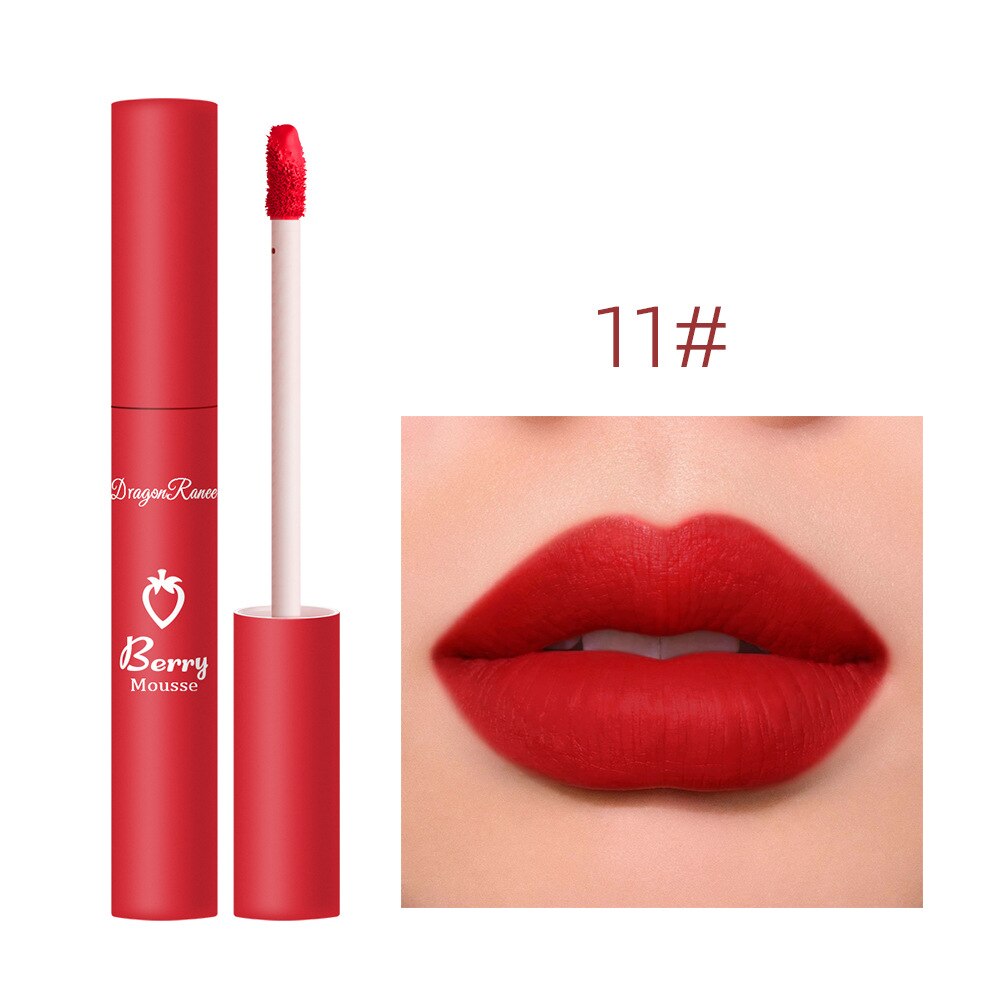 Matte Velvet Lipgloss 12 Colors Waterproof Lasting Non Sticky Cup Lip Glaze Non-fading Sexy Liquid Lipstick Women Lips Makeup