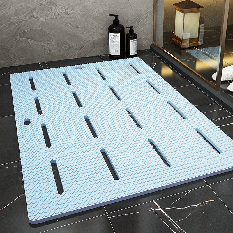 Non-slip Bath Mat Safety Bathroom Splicable Shower Room Massage Pad Floor Drainage Suction Cup Soft Plastic Carpet