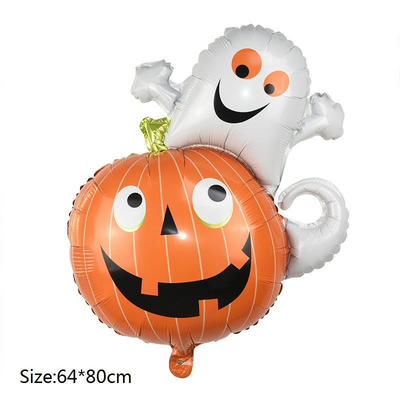 Halloween Pumpkin Ghost Balloons Decorations Spider Foil Balloons Inflatable Toys Bat Globos Halloween Party Supplies Kids Toys