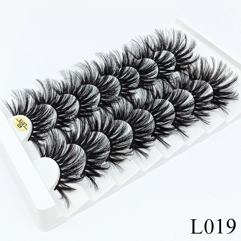 3/5/8 Pairs 3D Mink Lashes 25mm Dramatic Volume Eyelashes Mink Natural Long Silk Eyelashes Beauty Makeup Eyelash Extension Tool