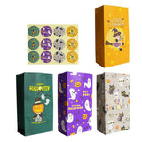 12/24pcs Halloween Paper Candy Box Creative Candy Packaging Bag Favor Gift Boxes Bag Sticker Set For Halloween Party Decoration
