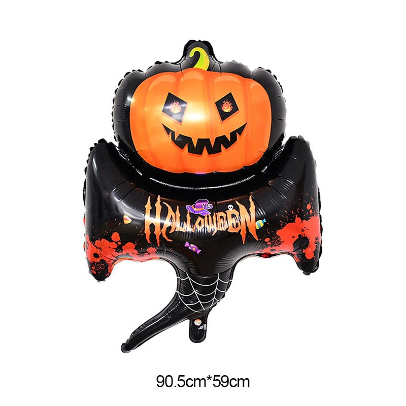 Halloween Pumpkin Ghost Balloons Decorations Spider Foil Balloons Inflatable Toys Bat Globos Halloween Party Supplies Kids Toys