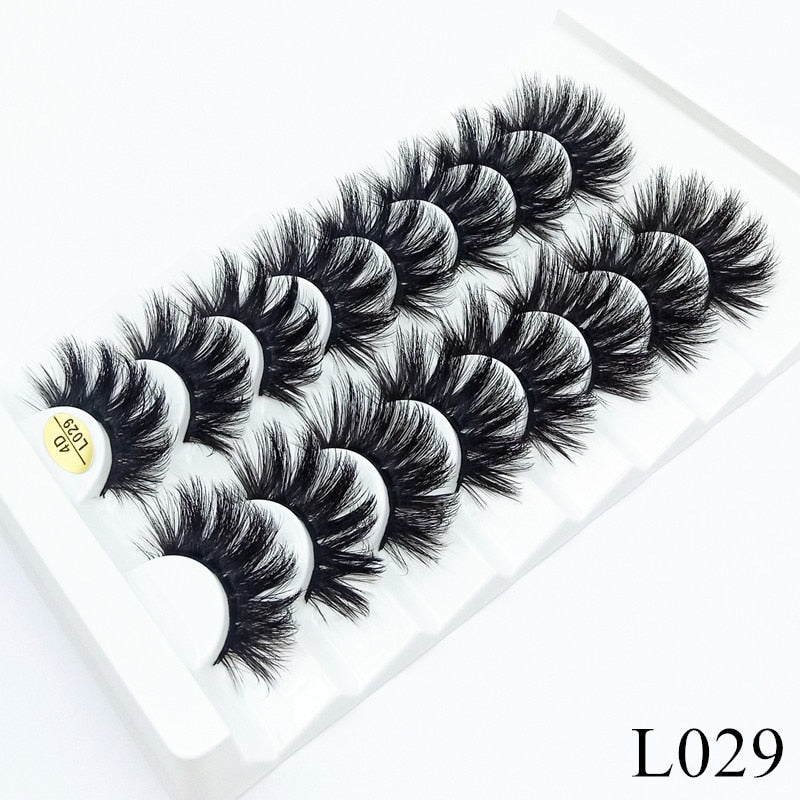 3/5/8 Pairs 3D Mink Lashes 25mm Dramatic Volume Eyelashes Mink Natural Long Silk Eyelashes Beauty Makeup Eyelash Extension Tool