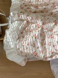 Romantic Vintage Floral Cotton Four-Piece Set Princess Pure Cotton Quilt Cover French Bedding