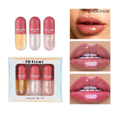 Oklulu Women Mini Capsule Shiny Lip Gloss Moisturizing Transparent Color-changing Lip Gloss Plumper Oil Lips Tint Cosmetics TSLM2