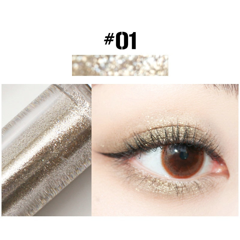 10 Color Diamond Eye Shadow Nude Metal Shimmer Glow Glitter Single Liquid Eyeshadow Makeup Pigment Accessorices Beauty Cosmetics