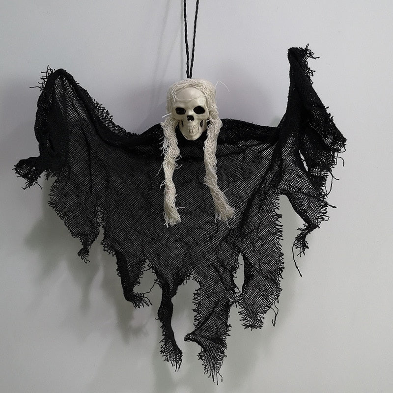 Halloween Hanging Skull Head Ghost Haunted House Escape Horror Props Ornament Halloween Party Decorations for Home Terror Scary