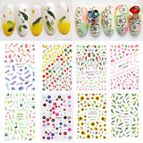 1pc Summer Fruit Strawberry Leaf Flower Flamingo Butterfly Stickers For Nails Water Transfer Watermark Beauty Nail Art Decals
