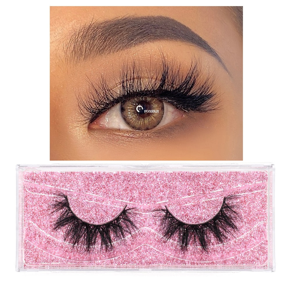 Mink Lashes Eyelashes Fluffy Natural Soft Cross False Eyelashes Eyelash Extension Volume 3D Mink Lashes Eyelashes Makeup