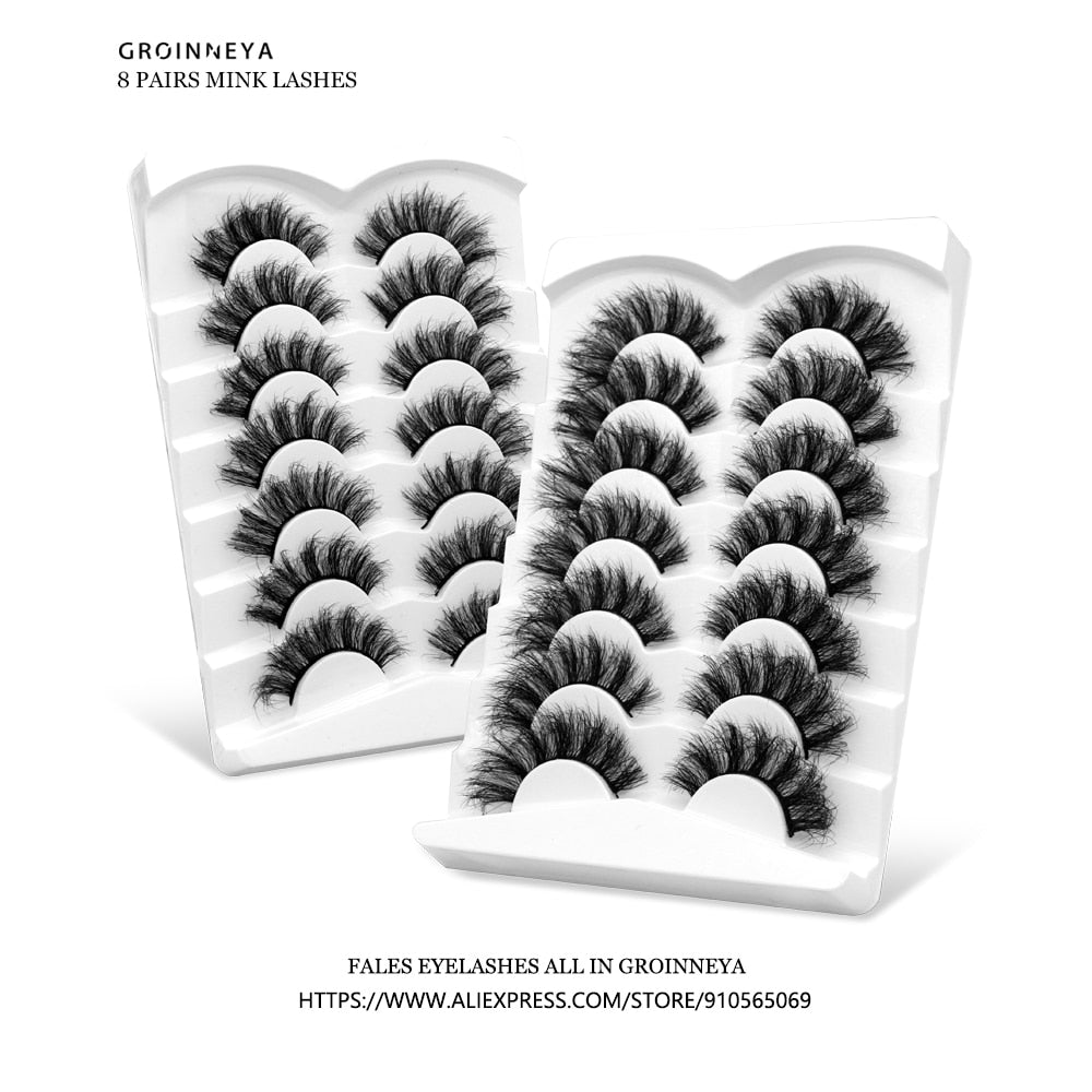 Lashes 5/7 Pairs Eyelashes Faux Mink Eyelashes Long Lasting Fluffy Mink Lashes Dramatic Volume lashes Extension Thick Long