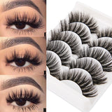 5 Pairs False Eyelashes Imitation Mink Hair Handmade Fluffy Wispy Natural Long Lashes No cruelty Eye Lash Extension Makeup Tools