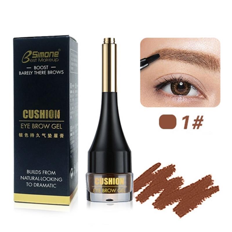 4 Colors Brown Black Eyebrow Cream Enhancers Waterproof Long-lasting Air-cushion Dye Brows Gel Tinted Makeup Liquid Eyebrows