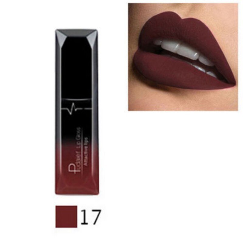 Matte Velvet Lip Gloss Lipstick Glossy Nude Sexy Red Lip Tint 21 Colors Waterproof Long Lasting Women Fashion Lips Makeup 1PCS