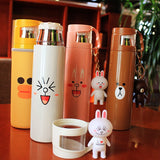 Oklulu  High Quality Cartoon Lovely Thermos Pretty Coffee Thermos Mug Stainless Steel Vacuum Cup Sports Water Bottle