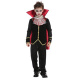 Kids Child Scary Gothic Boys Vampire Dracula Costumes Halloween Purim Carnival Role Play Horrible Party Dress Up