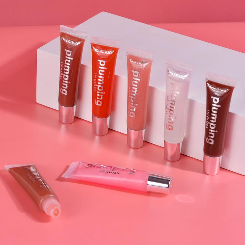 Ibcccndc 7 Colors Natural Long-lasting Moisturizing Transparent Tube Jelly Lip Gloss Waterproof  Plump Volume Shiny TSLM1