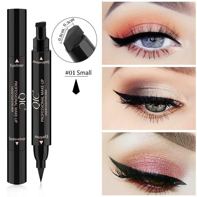 1Pc Black Double-Headed Stamps Eyeliner Telescopic Waterproof Durable Rotate Eyebrow Pencil Eyeliner Beauty Tool Makeup Lady #02