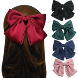 Korean Fashion Hair Bow For Women Black Ribbon Bow tie Hairpin Elegant Ladies Hairgrips Headwear Hair Accessories Hair Clips