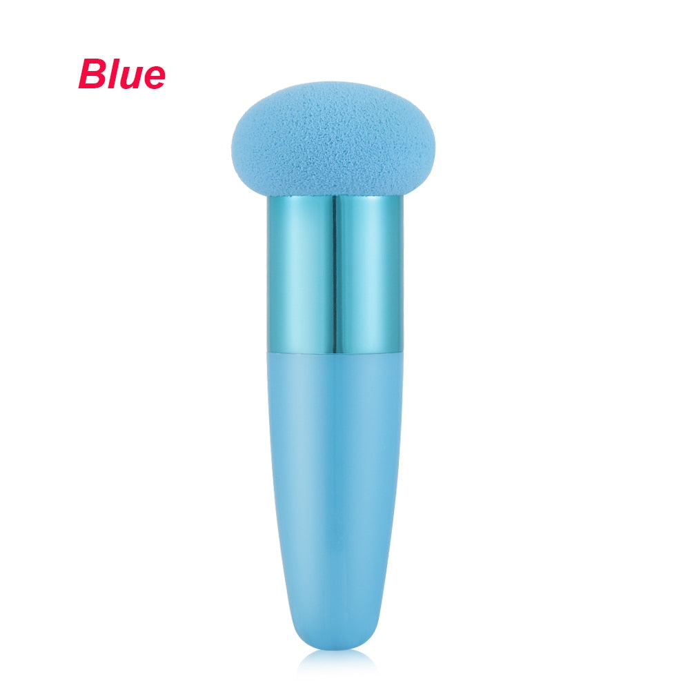 1PC Women Mushroom Head Puff Foundation Liquid Sponge Beauty Cosmetic Powder Puff with Smooth Handle Face MakeUp Brushes Tools
