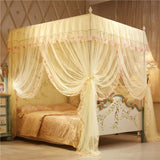 4 Posters Corners Bed Canopy Princess Queen 150*200 mm Mosquito Bedding Net Bed Tent Floor-Length Curtain #5O