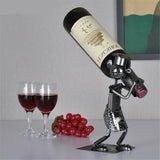 Handmade Iron Art Walking Man Wine Rack Wine Bottle Holder Champagne Stand Bar Shelf Beer Storage Organizer Interior Crafts