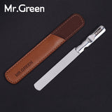 MR.GREEN Professional Imports of stainless steel metal nail file Buffer Double Side manicure tools small rubbing polishing strip